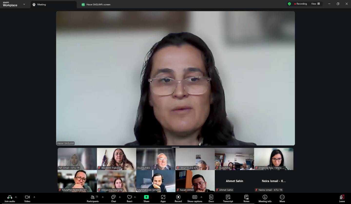 Proje koordinatörü Prof.Dr. Hacer SAĞLAM konuşması