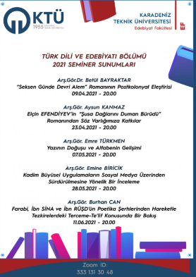 Türk Dili ve Edebiyatı Bölümü Seminer Sunumları