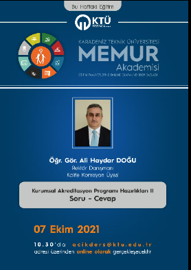 Kurumsal Akreditasyon Programı Hazırlıkları II