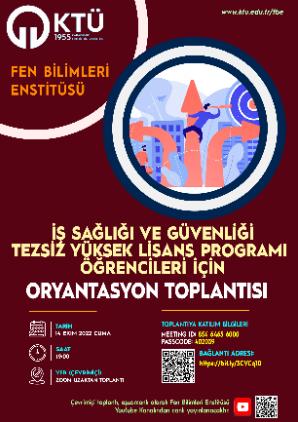 İSG Tezsiz Yüksek Lisans Oryantasyon Toplantısı