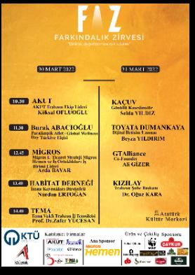 KTÜ Endüstri Mühendisliği Kulübü tarafından düzenlenen Farkındalık Zirvesi etkinliği 30 - 31 Mart 202