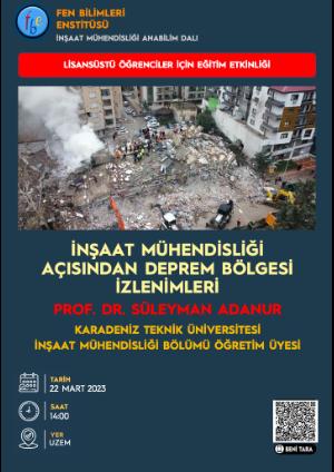 İnşaat Mühendisliği Açısından Deprem Bölgesi İzlenimleri