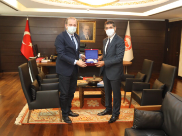 Rektörümüz, Cumhurbaşkanlığı Strateji ve Bütçe Başkanı İbrahim ŞENELi Makamında Ziyaret Etti