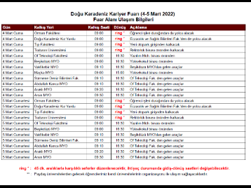 DOKKAF 2022 ULAŞIM BİLGİLERİ