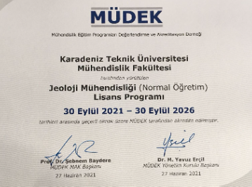 Bölümümüz Lisans Programı MÜDEK Tarafından 5 Yıllığına Akredite Edilmiştir