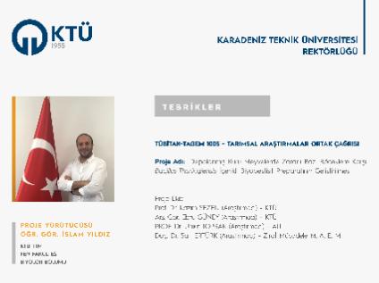Öğr. Gör. İslam YILDIZ'a TÜBİTAK-TAGEM Proje Desteği