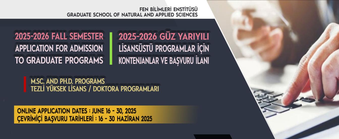 FBE | 2025-2026 Fall Semester | Application for Admission to Graduate Programs