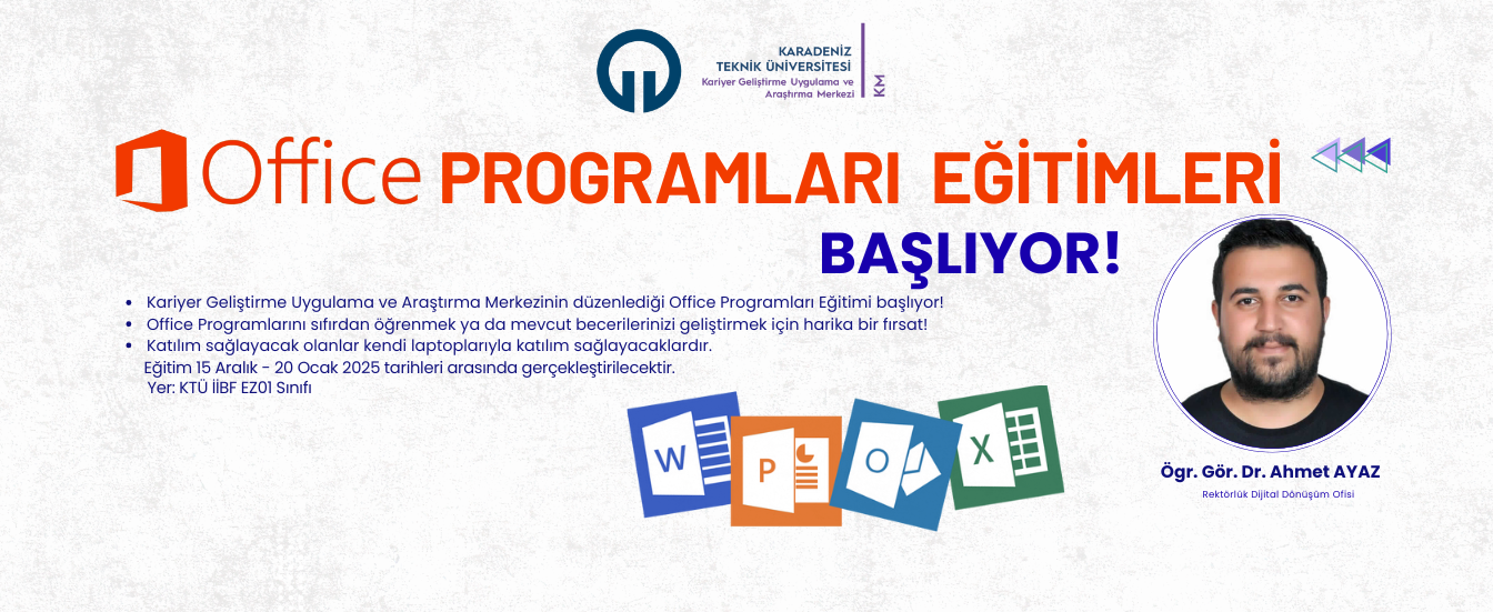 Office Programları Eğitimleri Başlıyor